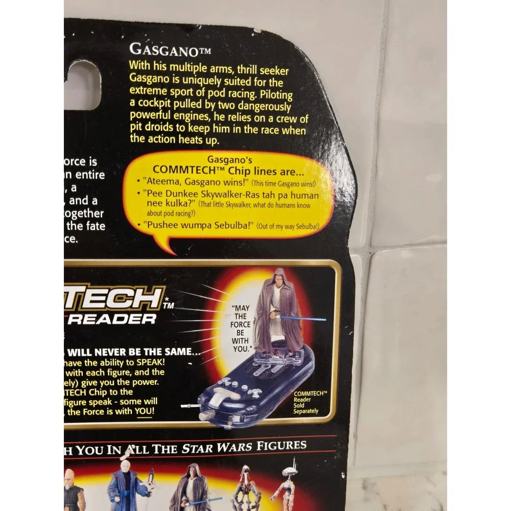 Star Wars Episode I Gasgano with Pit Droid Action Figure CommTech Chip 98 Hasbro